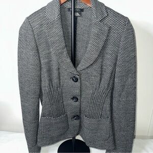 Etcetera Black and White Herringbone Jacket